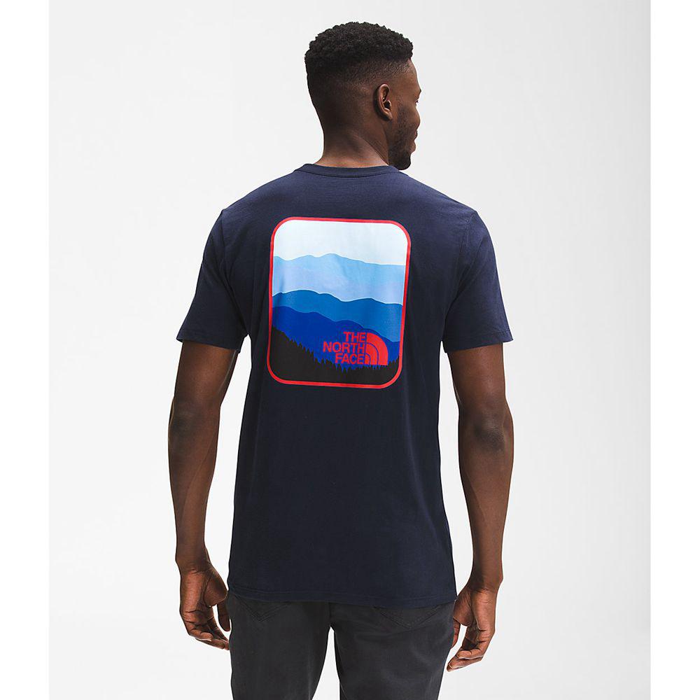 The North Face Κοντό Μανίκι Parks Ανδρικα T Shirt - Σκουρο Μπλε (XSED62908)